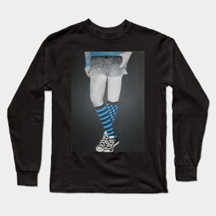 Crazy Socks Blue Long Sleeve T-Shirt